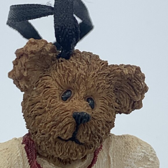 Boyds Bears Holiday Ornament - Football Player Bear on Ball - With Original Box - Picture 7 of 13